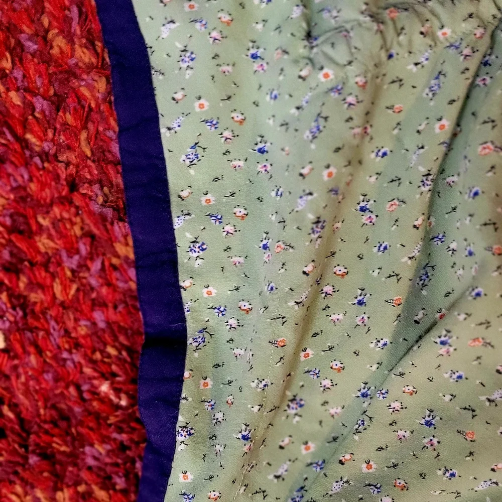 Womens Mint Green Floral Pajama Co-ord with Sleeveless V-Neck Top And Tie Waist - Picture 3 of 6